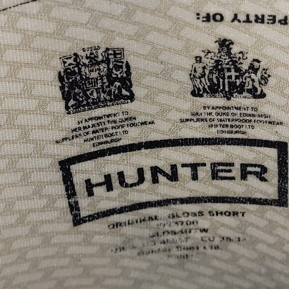 Hunter Womens Original Mid Calf Black Glossy Rain Boots Size 5 Mudders Snow - Picture 4 of 7